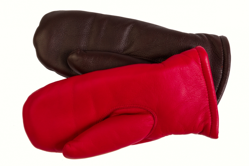 Wanten Leer met acryl voering dik type 70 - Handschoenen wanten - elandleer-soepel en oersterk