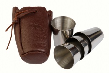 Buidel met 4 borrelglaasjes