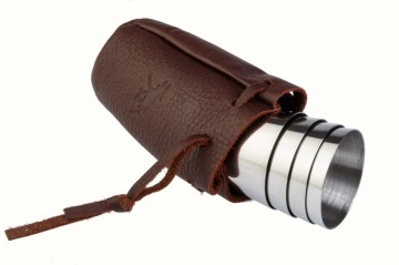 Buidel met 4 borrelglaasjes